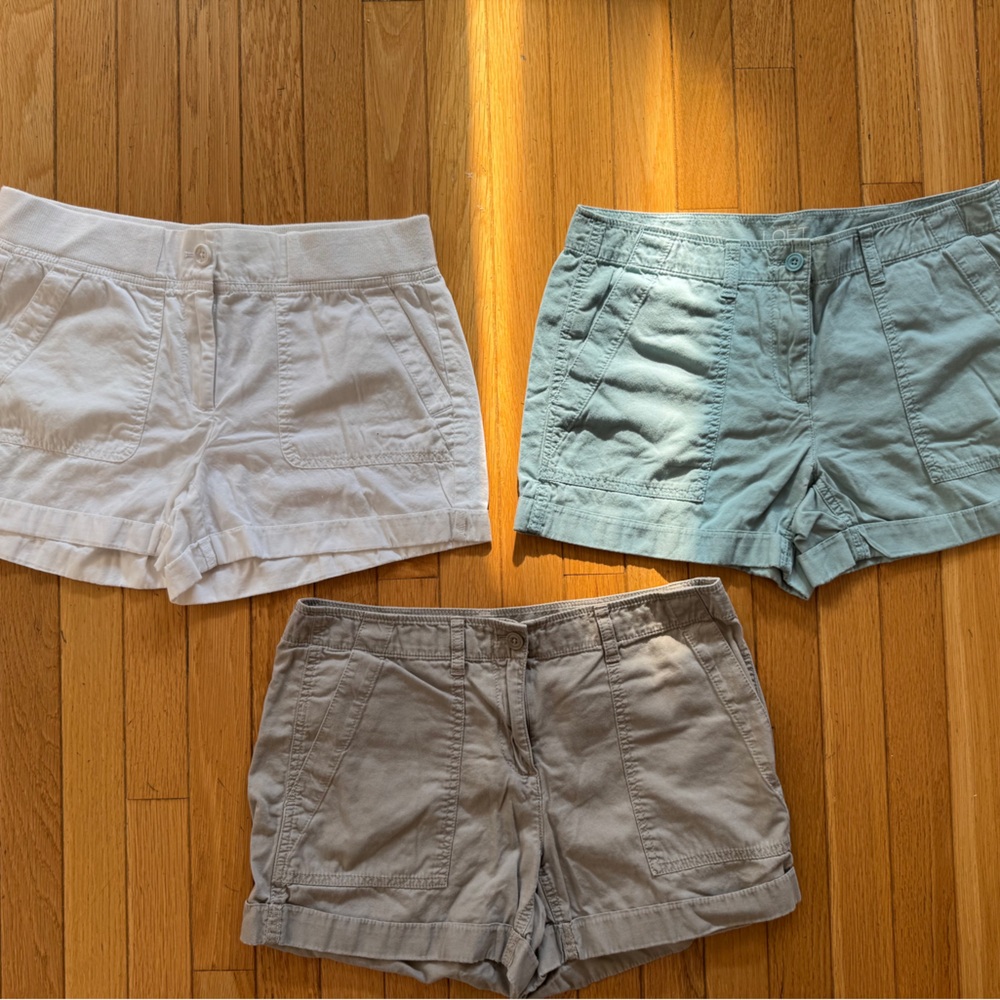 LOFT Cargo Shorts Set - Tan, Green, White - Picture 2 of 5